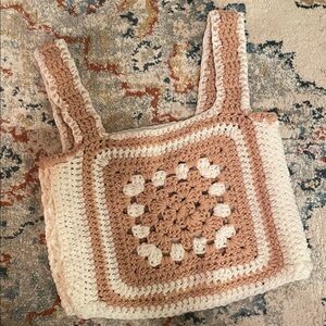 Crochet Square Pattern Tank Top